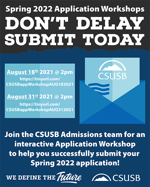 Apply to CSUSB Admissions CSUSB